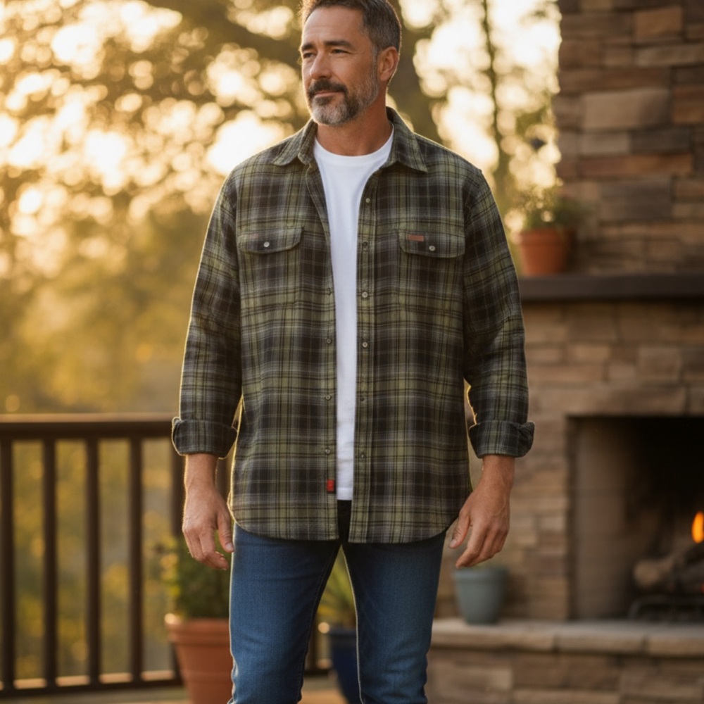 Carhartt Men’s Plaid Flannel‎ Shirt Jacket Heavyweight workwear Shacket Size 2XL